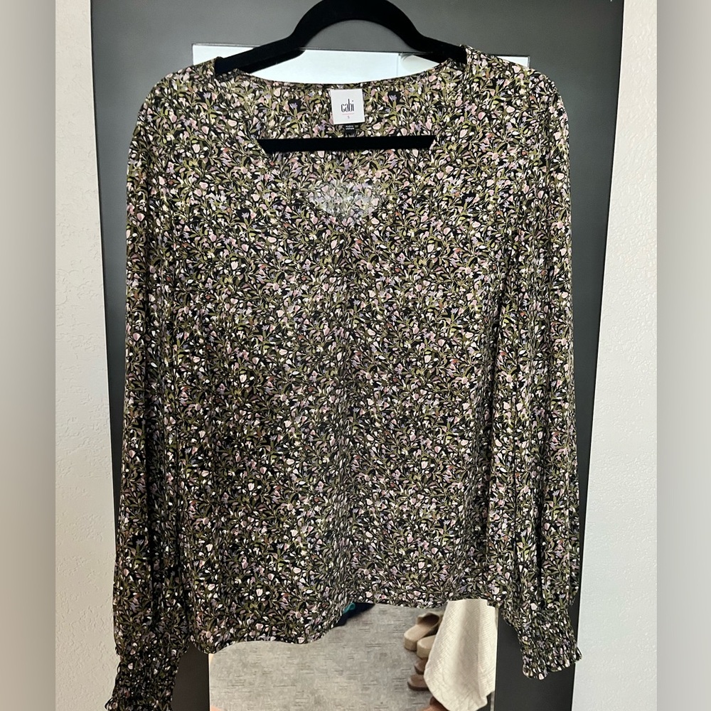 CAbi | Chorus Blouse #4161 Green Multicolor